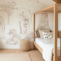 Safari Wallpaper Mural – Sepia – Pastelowe Love | LPM Home