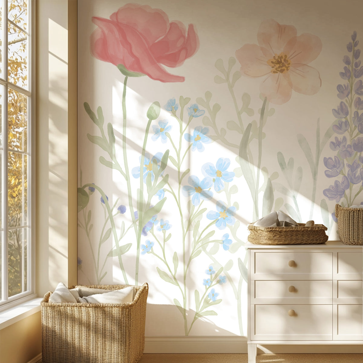 Spring Garden Wallpaper Mural – Large – Pastelowe Love | LPM Home