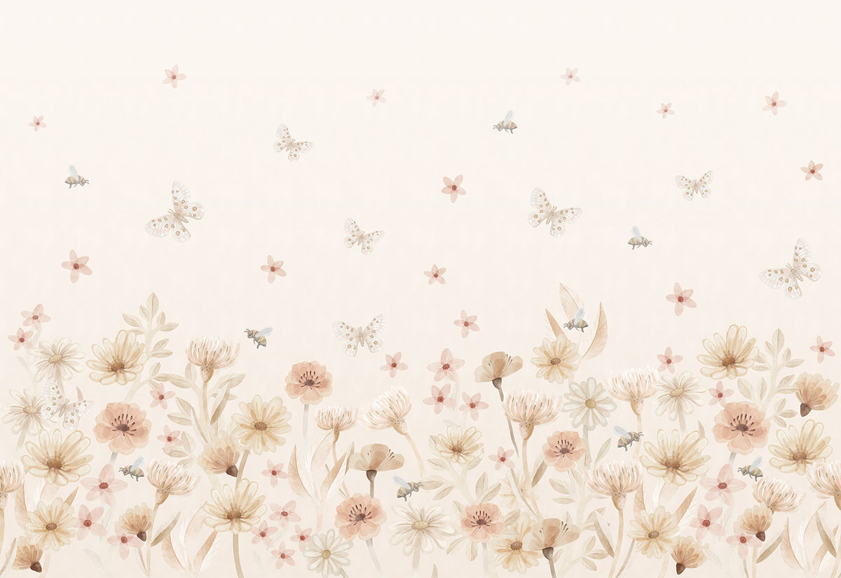 Flower Meadow Wallpaper Mural – Standard – Pastelowe Love | LPM Home