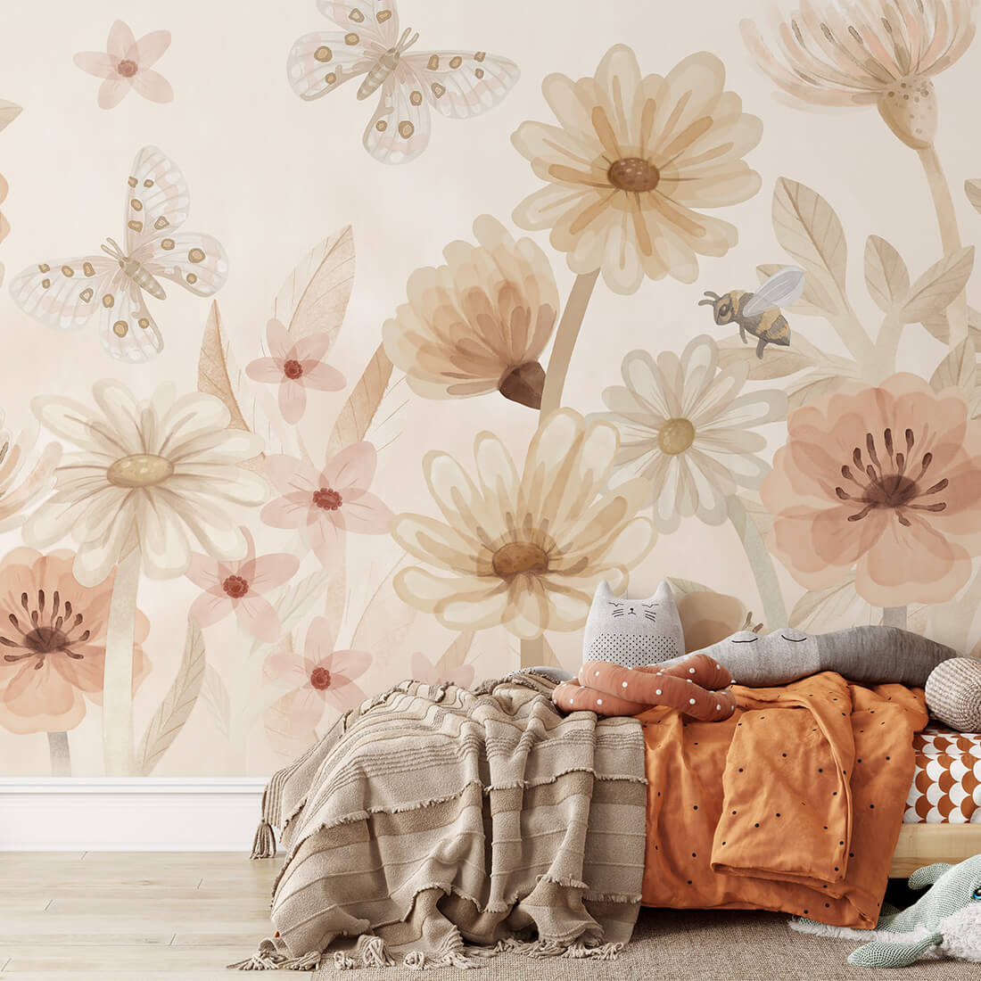 Flower Meadow Wallpaper Mural – Large – Pastelowe Love | LPM Home