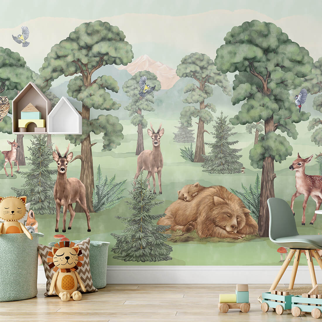 Woodland Forest Wallpaper Mural – Pastelowe Love | LPM Home