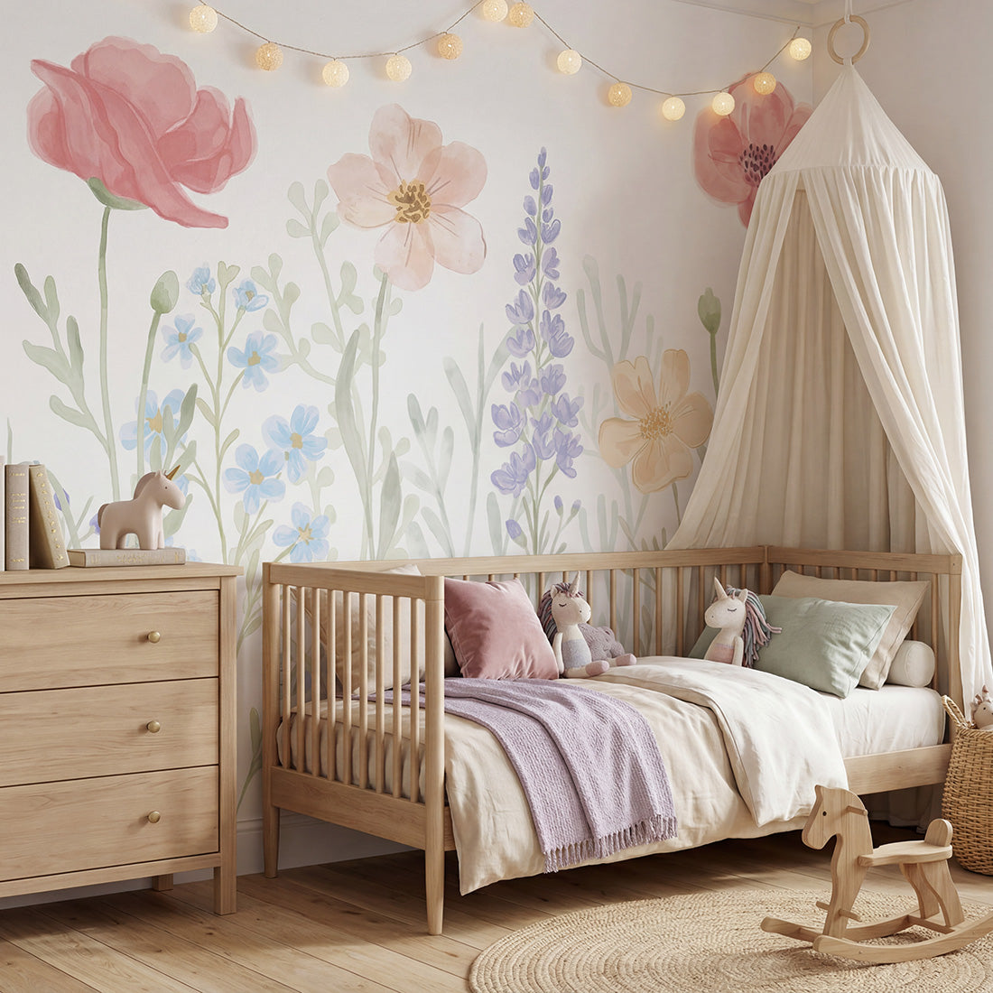 Spring Garden Wallpaper Mural – Large – Pastelowe Love | LPM Home