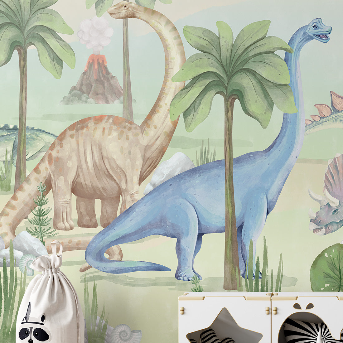 Dinosaurs Wallpaper Mural – Colour – Pastelowe Love | LPM Home