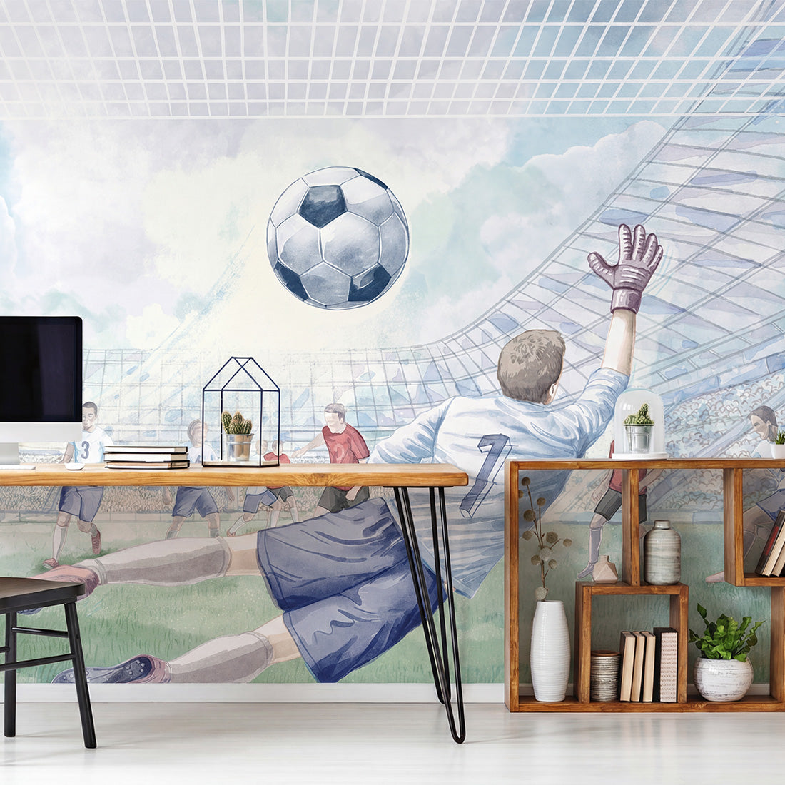 Football Wallpaper Mural – Colour – Pastelowe Love | LPM Home