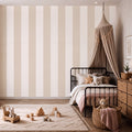 Striped Wallpaper – Beige / Wide (16 cm) – Pastelowe Love | LPM Home