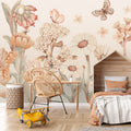 Boho Flowers Wallpaper Mural – Large – Pastelowe Love | LPM Home