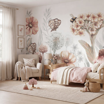 Wildflowers Wallpaper Mural – Large – Pastelowe Love | LPM Home