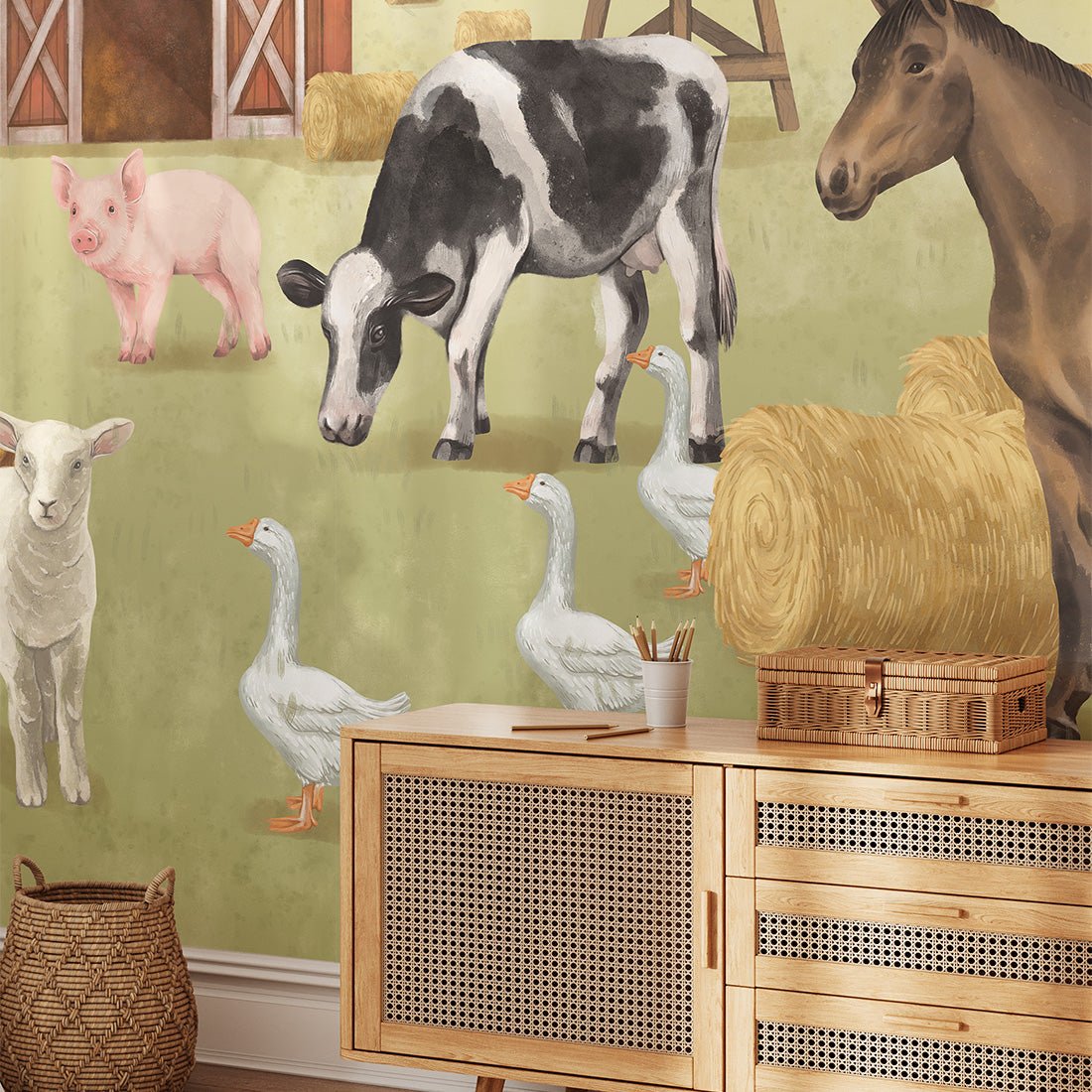 Farm Wallpaper Mural – Pastelowe Love | LPM Home