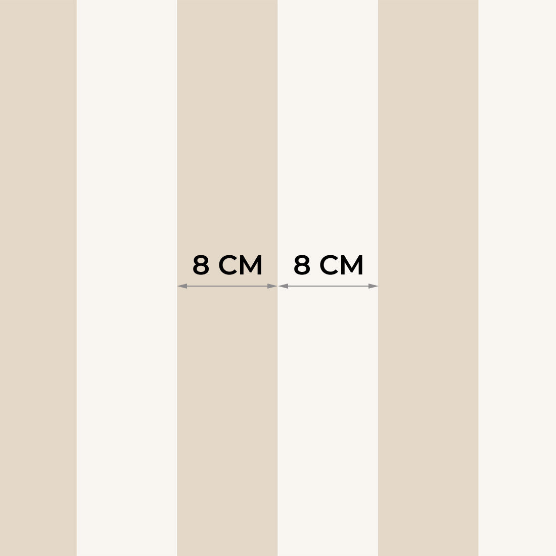 Striped Wallpaper – Beige / Narrow (8 cm) – Pastelowe Love | LPM Home