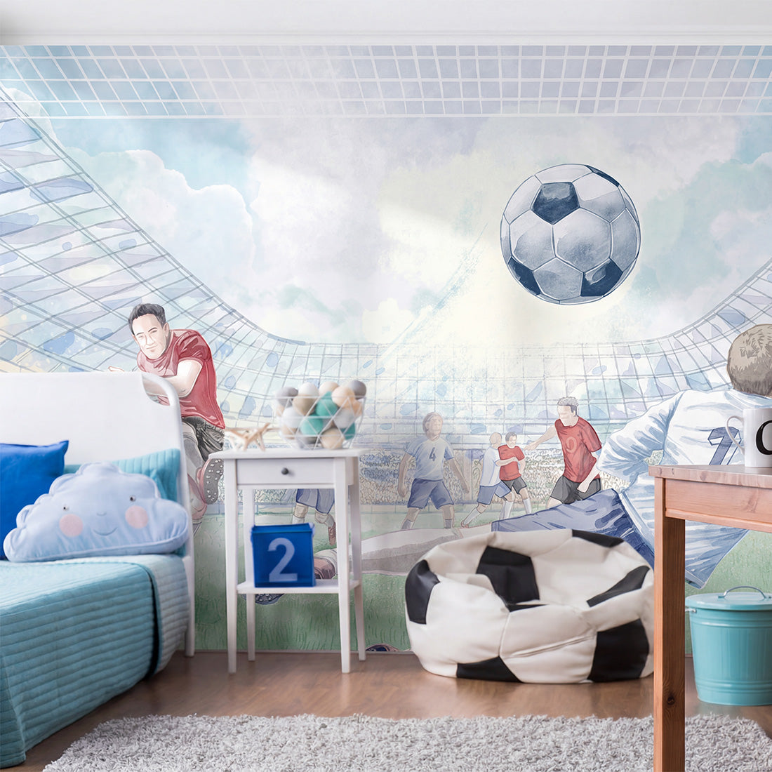 Football Wallpaper Mural – Colour – Pastelowe Love | LPM Home