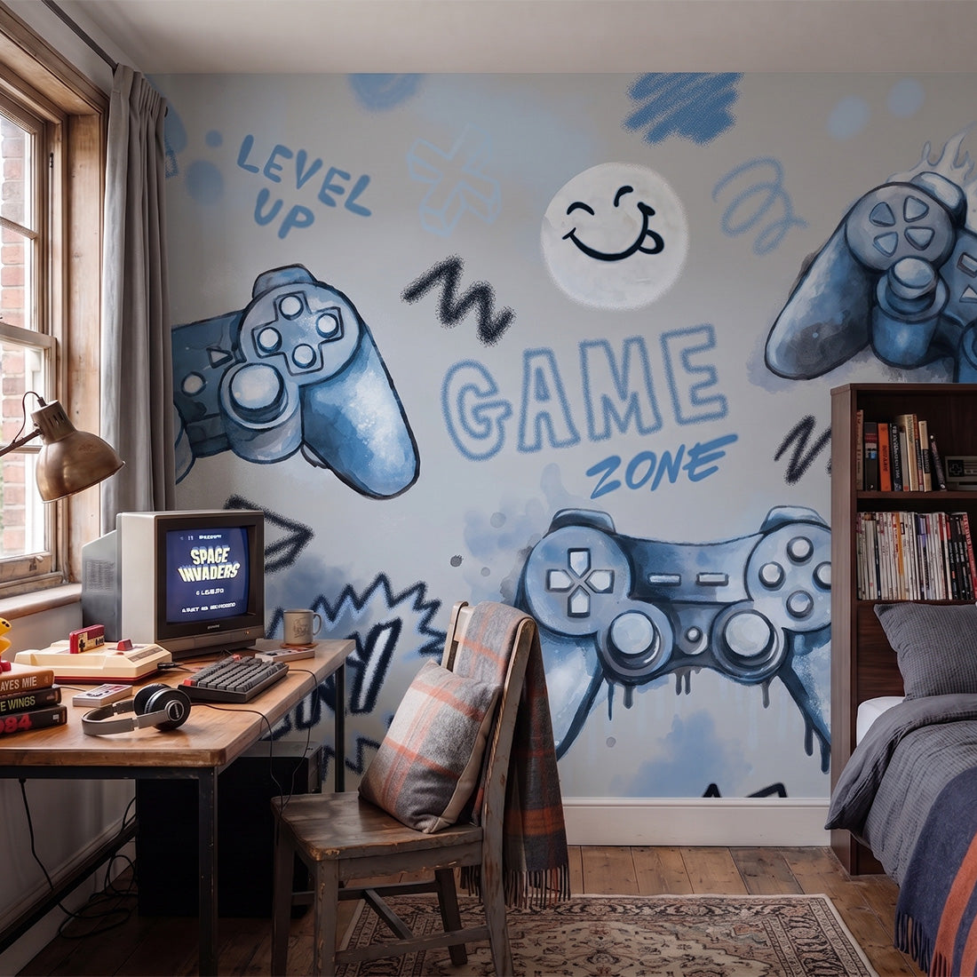 Gaming Wallpaper Mural – Blue – Pastelowe Love | LPM Home