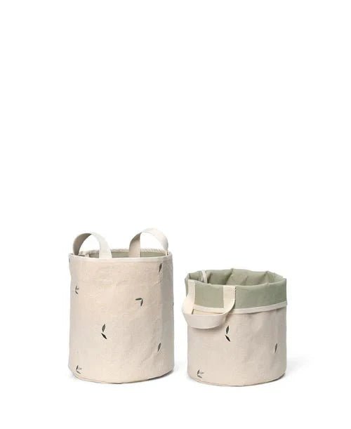 2 - pack Embroidered Storage Baskets, Small - LPM Home