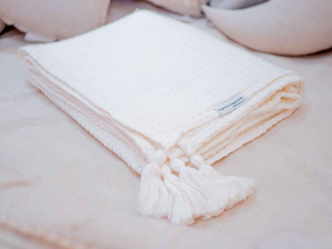 Bamboo Waffle Blanket, 120x160 cm - LPM Home