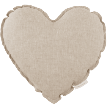 Heart Pillow, Linen Natural - LPM Home