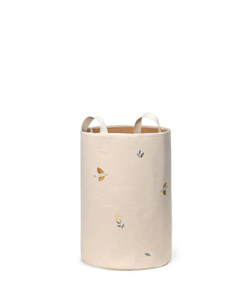Embroidered Storage Basket, Large, Songbirds