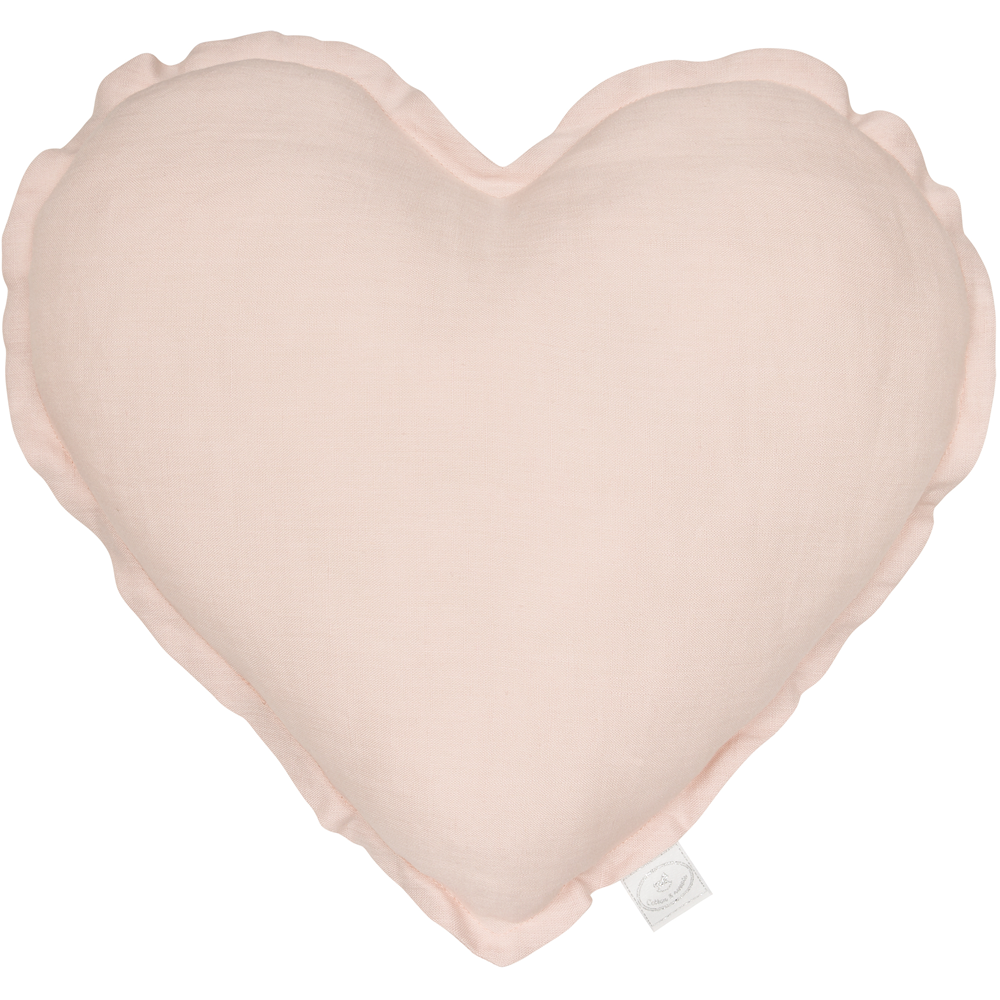 Heart Pillow, Linen, Powder Pink - LPM Home