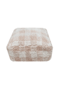 Pouf Vichy Rose - Le Petit Marché Home Furniture