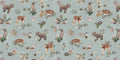 Forest Gathering - Blue - Le Petit Marché Home Furniture
