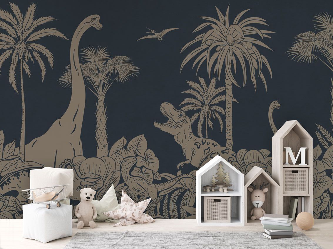 Monochrome Dino - Blue Vintage - Le Petit Marché Home Furniture