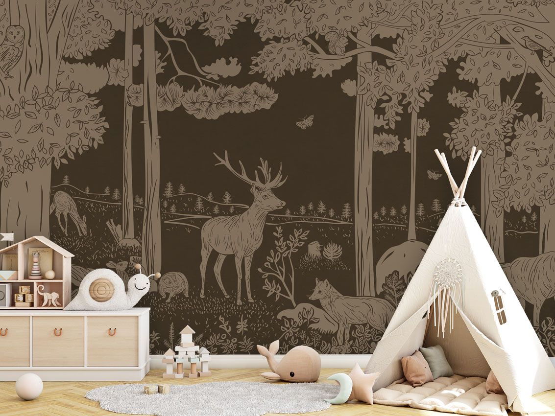 Monochrome Forest - Brown Vintage - Le Petit Marché Home Furniture