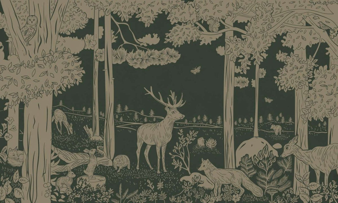 Monochrome Forest - Green Vintage - Le Petit Marché Home Furniture