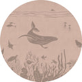 Monochrome Sea - Pink Vintage - Circle - Le Petit Marché Home Furniture