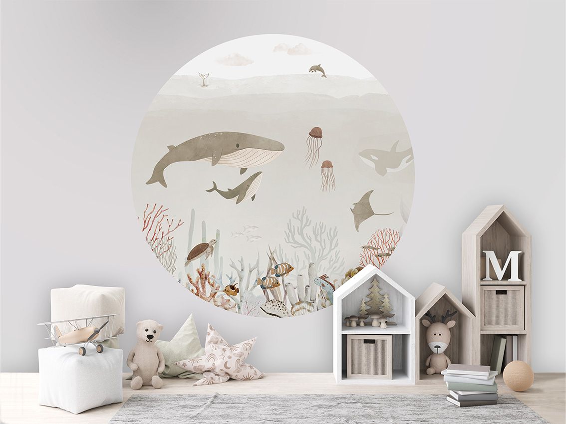 Wallpaper - Sensational Sea - Brown - Circle (Pre - Order) - LPM Home