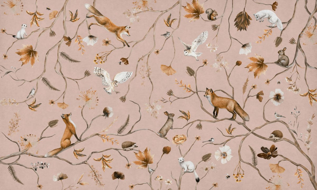 Wallpaper - Playful Forest - Pink (Pre - Order) - LPM Home