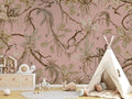 Wallpaper - Playful Monkeys - Vintage - Pink (Pre - Order) - LPM Home