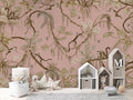 Wallpaper - Playful Monkeys - Vintage - Pink (Pre - Order) - LPM Home