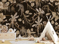 Wallpaper - Playful Monkeys - Vintage - Black (Pre - Order) - LPM Home