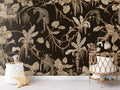 Wallpaper - Playful Monkeys - Vintage - Black (Pre - Order) - LPM Home