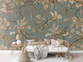 Wallpaper - Playful Monkeys - Vintage - Green (Pre - Order) - LPM Home