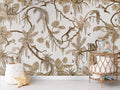 Wallpaper - Playful Monkeys - Vintage - White (Pre - Order) - LPM Home