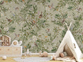 Wallpaper - Playful Robins - Green (Pre - Order) - LPM Home