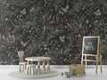 Wallpaper - Playful Robins - Monochrome - Black (Pre - Order) - LPM Home