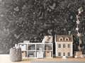 Wallpaper - Playful Robins - Monochrome - Black (Pre - Order) - LPM Home