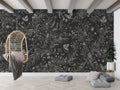 Wallpaper - Playful Robins - Monochrome - Black (Pre - Order) - LPM Home