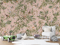 Wallpaper - Playful Robins - Pink (Pre - Order) - LPM Home