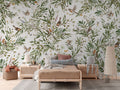 Wallpaper - Playful Robins - White (Pre - Order) - LPM Home