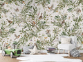 Wallpaper - Playful Robins - White (Pre - Order) - LPM Home