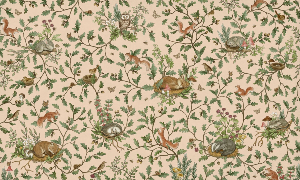 Wallpaper - Playful Woods - Beige (Pre - Order) - LPM Home