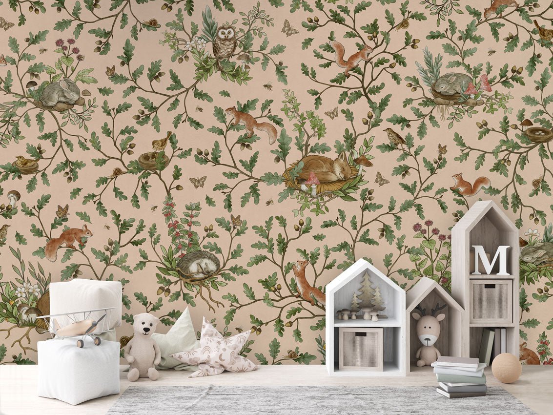 Wallpaper - Playful Woods - Beige (Pre - Order) - LPM Home