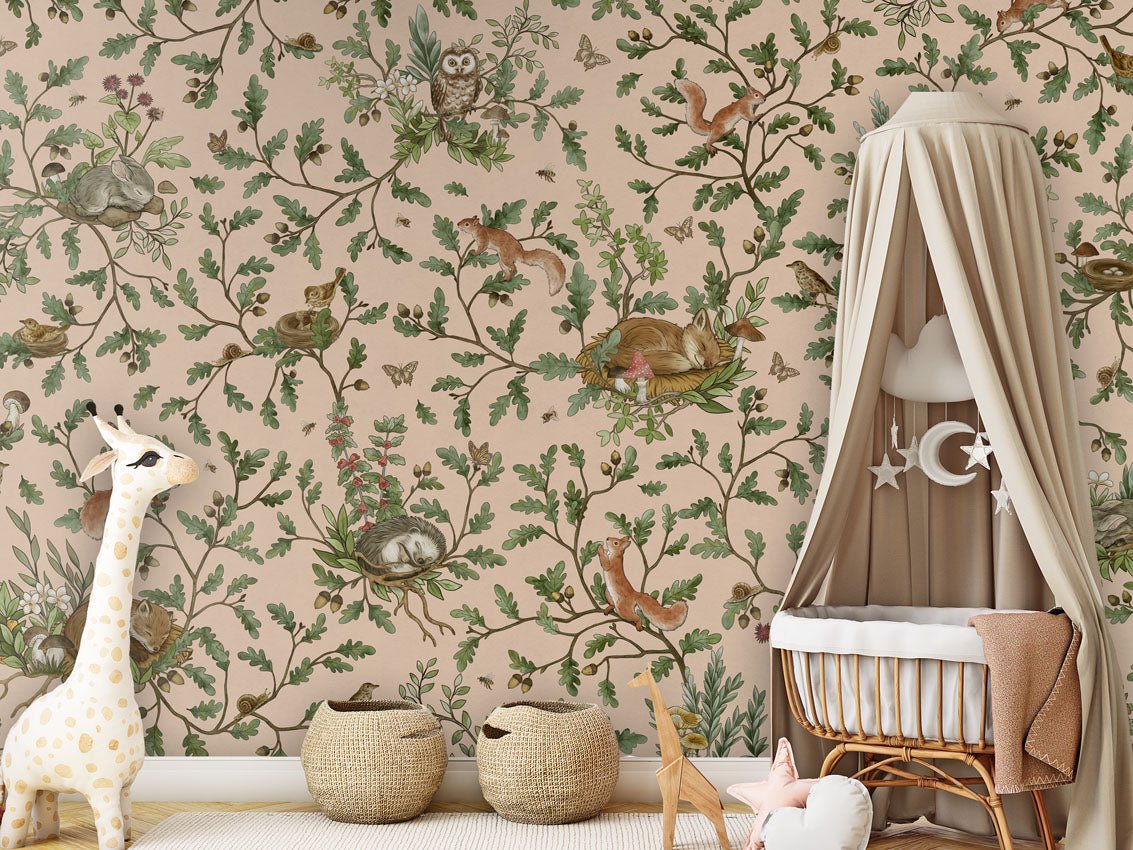 Wallpaper - Playful Woods - Beige (Pre - Order) - LPM Home
