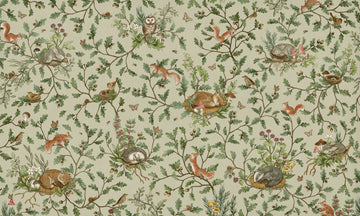 Wallpaper - Playful Woods - Green (Pre - Order) - LPM Home