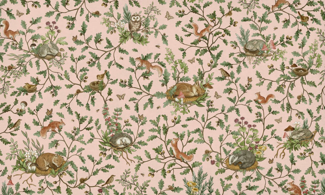 Wallpaper - Playful Woods - Pink (Pre - Order) - LPM Home
