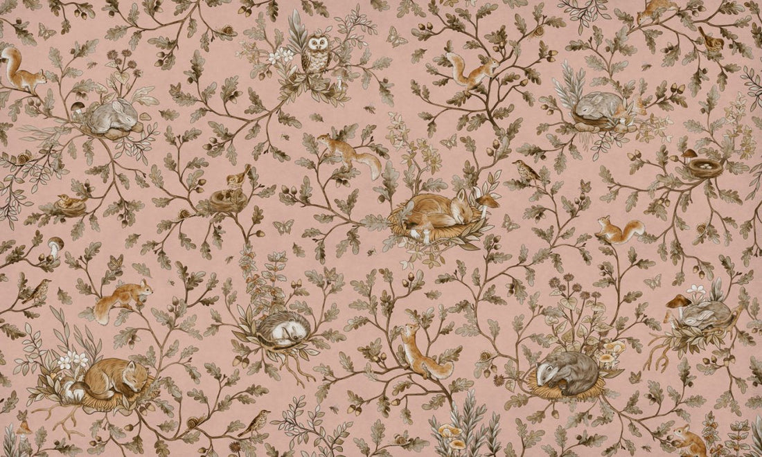 Wallpaper - Playful Woods - Vintage - Pink (Pre - Order) - LPM Home