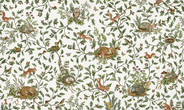 Wallpaper - Playful Woods - White (Pre - Order) - LPM Home