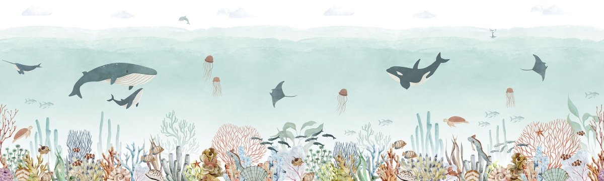 Wallpaper - Sensational Sea Blue - Panorama (Pre - Order) - LPM Home