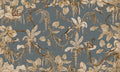 Wallpaper - Playful Monkeys - Vintage - Blue (Pre - Order) - LPM Home